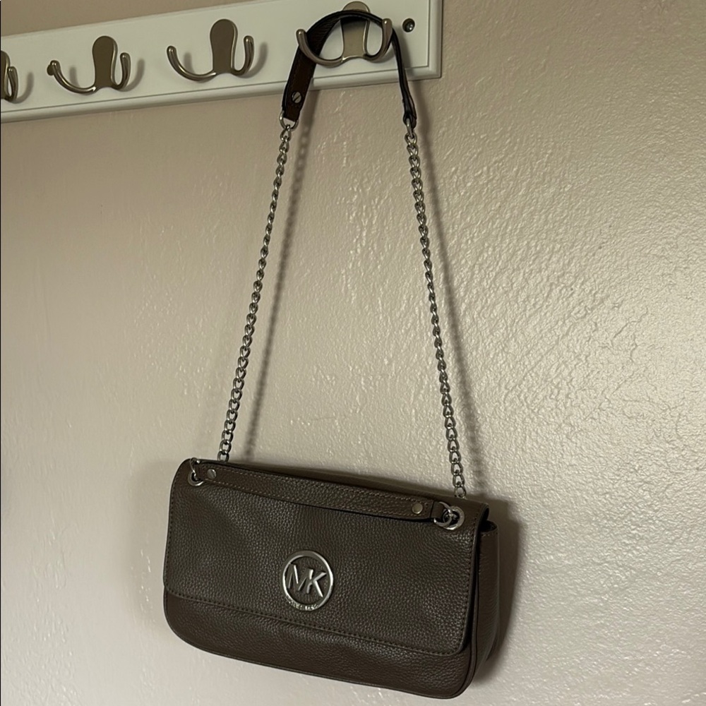 Michael Kors Gray Chain Strap Shoulder Bag